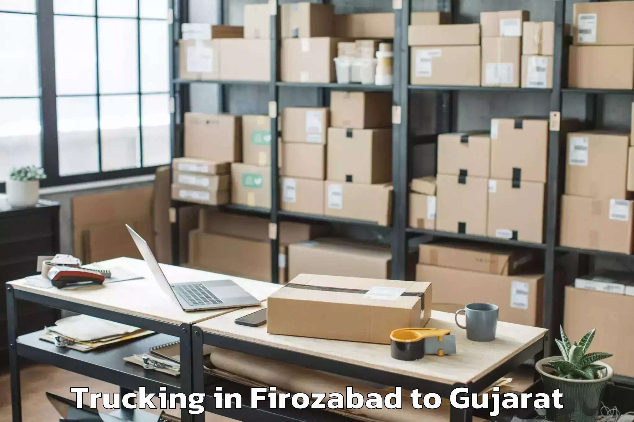 Easy Firozabad to Rapar Trucking Booking